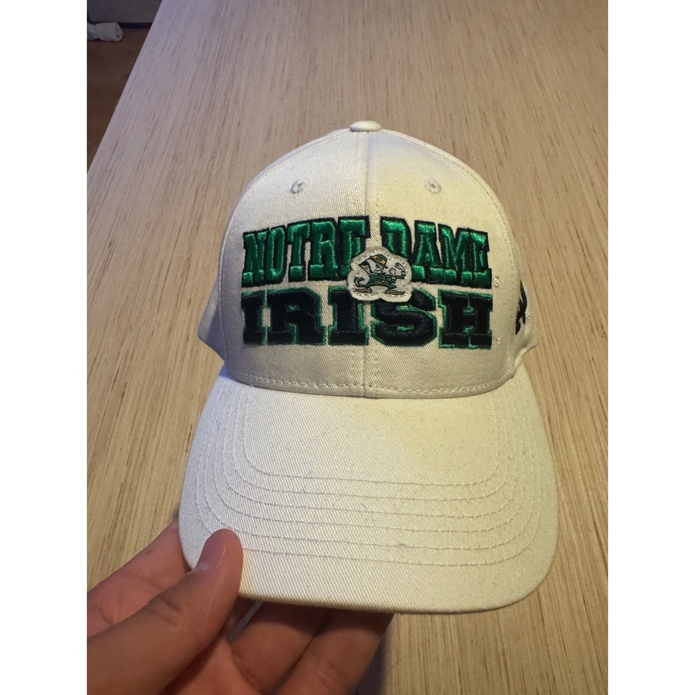 Top of the World Notre Dame Fighting Irish Hat White Metallic Green 47